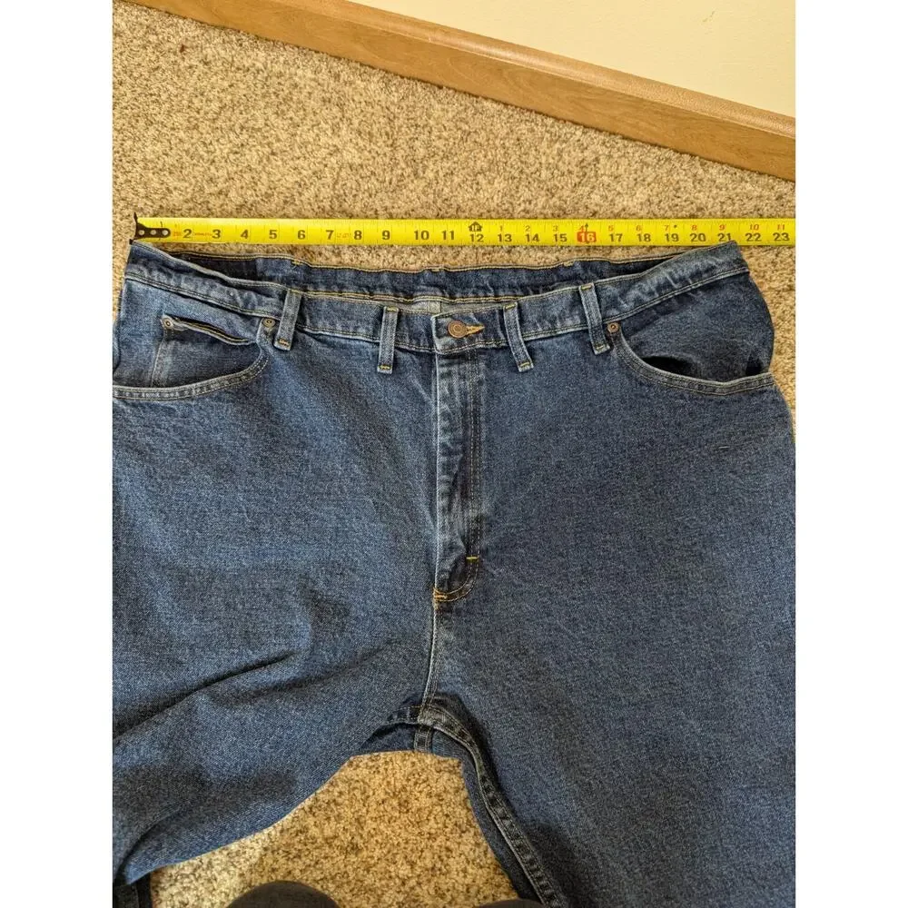 Wrangler Mens Jeans Five Star Regular Fit Flex 44x30 Dark Wash Denim 1096FXVMF
